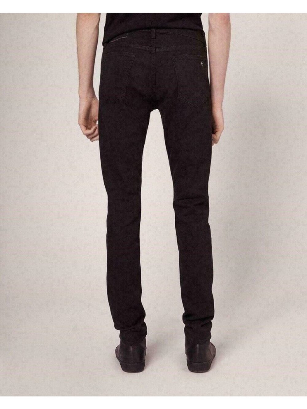 Men's Rag & Bone Black Skinny Fit Stretch Jeans - Size 33, New with Tags - Picture 3 of 3
